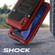 iPhone XR Waterproof Dustproof Shockproof Zinc Alloy + Silicone Case  - Red