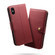 iPhone XR Denior V2 Luxury Car Cowhide Horizontal Flip Leather Case with Wallet - Dark Red