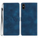 iPhone XS Max Flower Embossing Pattern Leather Phone Case - Blue