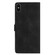 iPhone XS Max Flower Embossing Pattern Leather Phone Case - Black