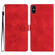 iPhone XS Max Flower Embossing Pattern Leather Phone Case - Red