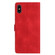 iPhone XS Max Flower Embossing Pattern Leather Phone Case - Red