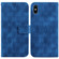 iPhone XS Max Double 8-shaped Embossed Leather Phone Case - Blue