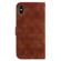 iPhone XS Max Double 8-shaped Embossed Leather Phone Case - Brown