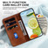 iPhone XS Max Double 8-shaped Embossed Leather Phone Case - Brown