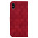 iPhone XS Max Double 8-shaped Embossed Leather Phone Case - Red