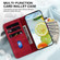 iPhone XS Max Double 8-shaped Embossed Leather Phone Case - Red