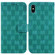 iPhone XS Max Double 8-shaped Embossed Leather Phone Case - Green
