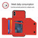 iPhone XS Max Skin Feel PU + TPU + PC Back Cover Shockproof Case with Card Slots & Holder & Photo Frame - Red