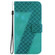 iPhone XS Max 7-shaped Embossed Leather Phone Case - Green