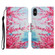 iPhone XS Max Painted Pattern Horizontal Flip Leather Case with Holder & Card Slot & Wallet - Red Cherry Blossoms