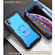 iPhone XS Max PC + Rubber 3-layers Shockproof Protective Case with Rotating Holder - Black + Blue
