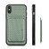 iPhone XS Max Carbon Fiber Leather Card Magsafe Magnetic Phone Case - Green