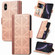 iPhone XS Max Grid Leather Flip Phone Case - Apricot