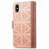 iPhone XS Max Grid Leather Flip Phone Case - Apricot