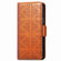 iPhone XS Max Grid Leather Flip Phone Case - Brown