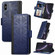 iPhone XS Max Grid Leather Flip Phone Case - Blue