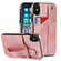 iPhone XS Max Crazy Horse Texture Shockproof TPU + PU Leather Case with Card Slot & Wrist Strap Holder - Rose Gold