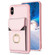 iPhone XS Max BF29 Organ Card Bag Ring Holder Phone Case - Pink