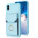 iPhone XS Max BF29 Organ Card Bag Ring Holder Phone Case - Blue