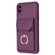 iPhone XS Max BF29 Organ Card Bag Ring Holder Phone Case - Dark Purple