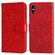 iPhone XS Max Embossed Sunflower Leather Phone Case - Red