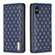 iPhone XS Max Diamond Lattice Magnetic Leather Flip Phone Case - Blue