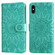 iPhone XS Max Embossed Sunflower Leather Phone Case - Green