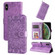 iPhone XS Max Embossed Sunflower Leather Phone Case - Purple