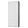 iPhone XS Max Diamond Lattice Magnetic Leather Flip Phone Case - White