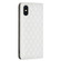 iPhone XS Max Diamond Lattice Magnetic Leather Flip Phone Case - White
