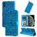 iPhone XS Max Embossed Sunflower Leather Phone Case - Blue