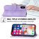 iPhone XS Max Skin-feel Flowers Embossed Wallet Leather Phone Case - Purple