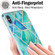 iPhone XS Max 3D Electroplating Marble Pattern TPU Protective Case - Green Blue