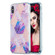 iPhone XS Max 3D Electroplating Marble Pattern TPU Protective Case - Pink Purple