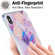 iPhone XS Max 3D Electroplating Marble Pattern TPU Protective Case - Pink Purple