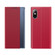 iPhone XS Max Side Window Display Magnetic Suction Plain Grain Flip PU Leather + PC Case with Holder - Red