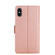 iPhone XS Max Ultra-thin Voltage Side Buckle PU + TPU Horizontal Flip Leather Case with Holder & Card Slot - Rose Gold
