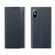 iPhone XS Max Side Window Display Magnetic Suction Plain Grain Flip PU Leather + PC Case with Holder - Dark Blue