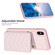 iPhone XS Max BF26 Wave Pattern Card Bag Holder Phone Case - Pink