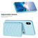 iPhone XS Max BF26 Wave Pattern Card Bag Holder Phone Case - Blue