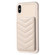 iPhone XS Max BF26 Wave Pattern Card Bag Holder Phone Case - Beige