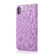 iPhone XS Max Skin Feel Embossed Sunflower Horizontal Flip Leather Case with Holder & Card Slots & Wallet & Lanyard - Purple