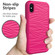 iPhone XS Max Wave Pattern 3 in 1 Silicone+PC Shockproof Protective Case - Hot Pink