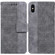 iPhone XS Max Geometric Embossed Leather Phone Case - Grey