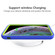 iPhone XS Max Wave Pattern 3 in 1 Silicone+PC Shockproof Protective Case - Blue+Olivine