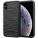 iPhone XS Max Wave Pattern 3 in 1 Silicone+PC Shockproof Protective Case - Black