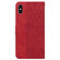 iPhone XS Max Geometric Embossed Leather Phone Case - Red