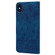 iPhone XS Max Cartoon Sakura Cat Embossed Leather Case - Royal Blue