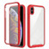 iPhone XS Max Starry Sky Solid Color Series Shockproof PC + TPU Case with PET Film - Red